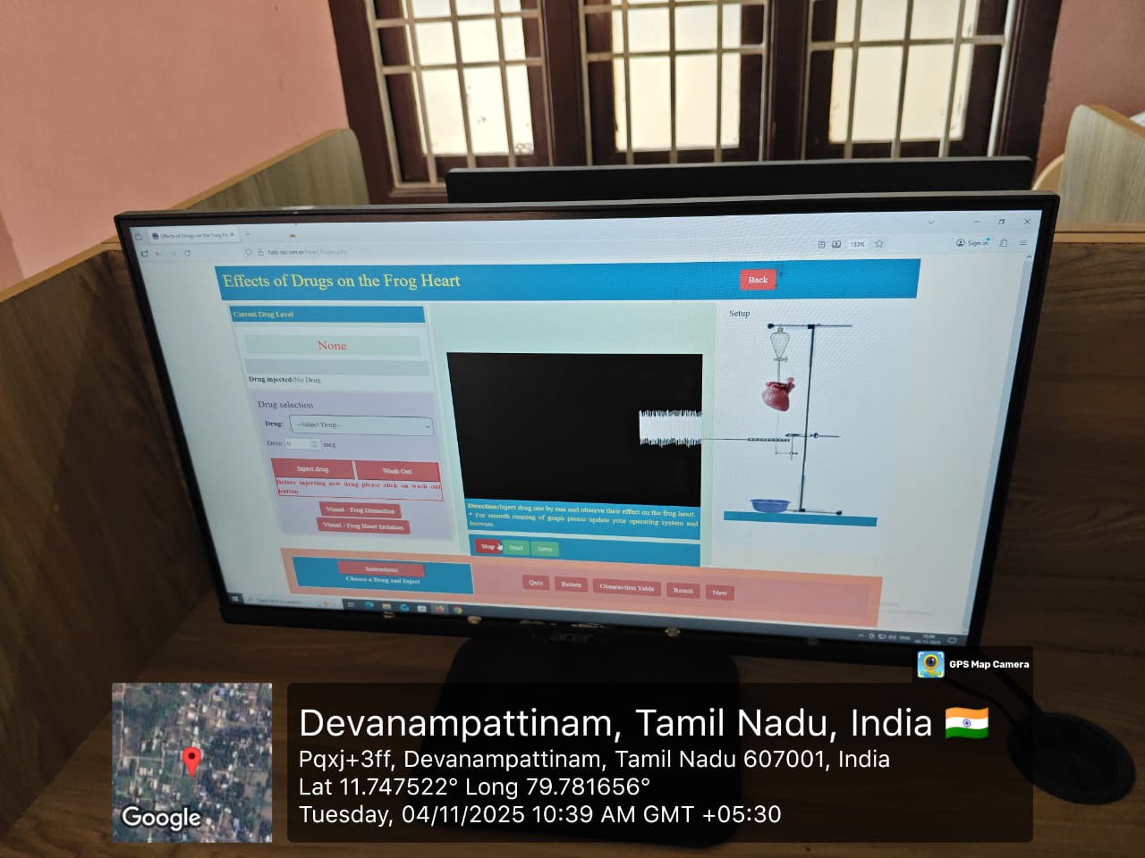 Basic student amenities with library and computer simulation room