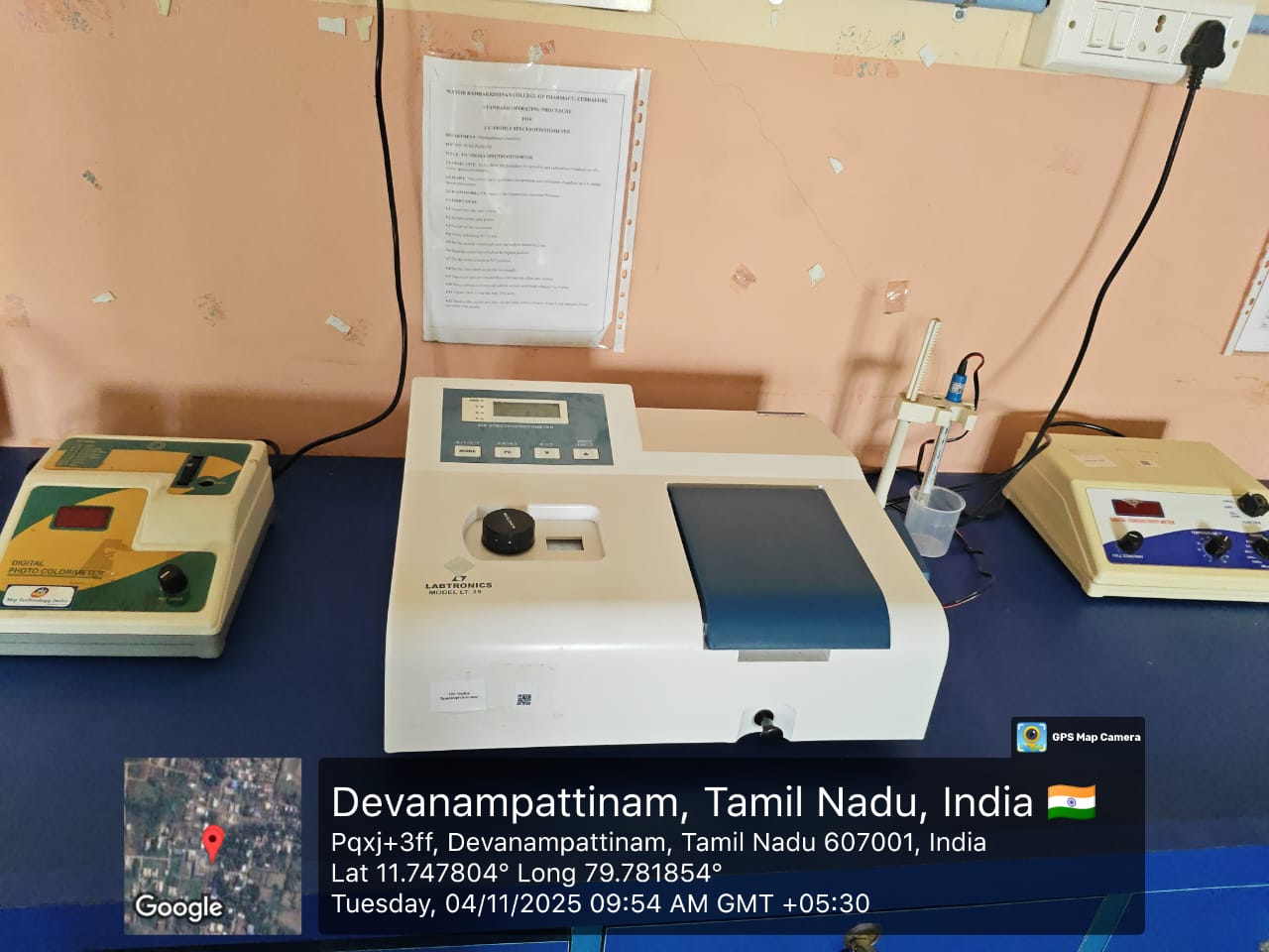UV Spectrophotometer equipment